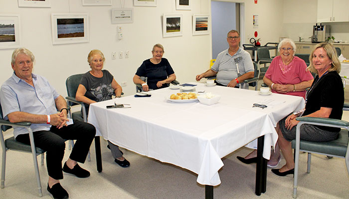 Attadale Rehabilitation Hospital Chief Executive Officer Leonie Gardiner (right) meets with patients for a Consumer Group meeting.